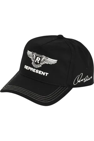 Represent Tilbehør, Herre, Sort, ONE SIZE, Bomuld, Broderet Bomuld Overdrive Kasket