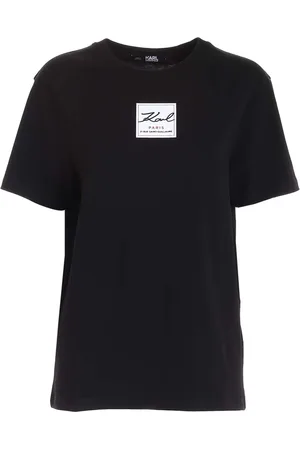 Karl Lagerfeld Top, Herre, Sort, XL, Bomuld, Logo T-shirt Opgradering