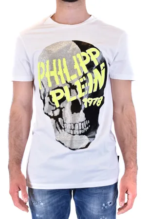 Philipp Plein Top, Herre, Hvid, L, Bomuld, Hvid T-shirt