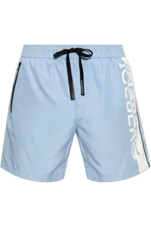 Iceberg Badetøj, Herre, Blå, L, Uld, Lyseblå Badeshorts
