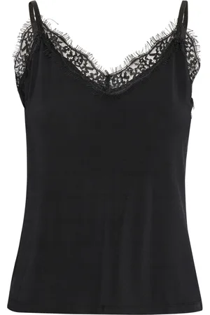 Part Two Top, Dame, Sort, L, Uld, Feminint blondekant top