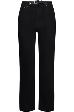 J.W.Anderson Jeans, Dame, Sort, XS, Denim, Padlock Strap Slim Fit Denim Jeans