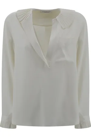 Serafini Bluser & Skjorter, Dame, , XS, Polyester, V-Neck skjorte med fransk krave