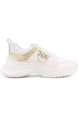 Pinko Sko, Dame, Hvid, 36 EU, Læder, Ariel 02 Læder Sneakers