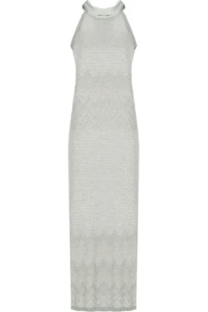 D.EXTERIOR Kjole, Dame, Grøn, XS, Grøn Viskosekjole med Lurex-mønster