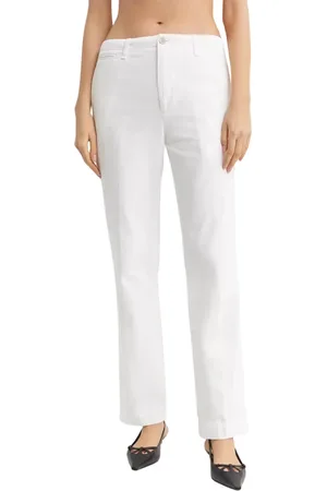 FAY Bukser, Dame, Hvid, W29, Bomuld, Hvide Loose Fit Chino Bukser