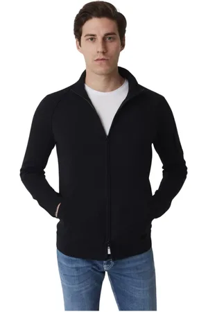 C.P. Company Sweathshirts & Hoodies, Herre, Sort, XL, Uld, Stilfuld Cardigan Sweater