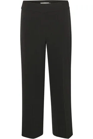 INWEAR Bukser, Dame, Sort, S, Uld, Stilfulde sorte culottebukser