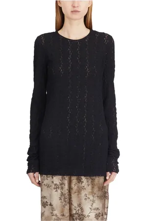 UMA WANG Strik, Dame, Sort, S, Teresa Top