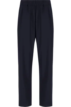 LANEUS Bukser, Herre, Blå, M, Uld, Bredbenet jumpsuit bukser