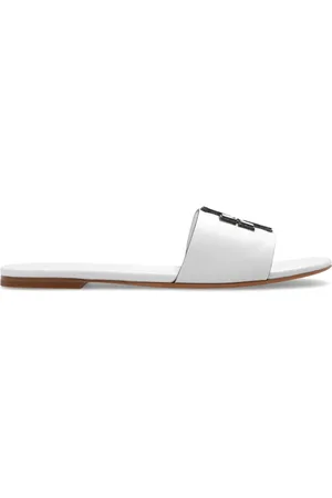 Tory Burch Sko, Dame, Hvid, 35 1/2 EU, Læder, Ines lædersandaler