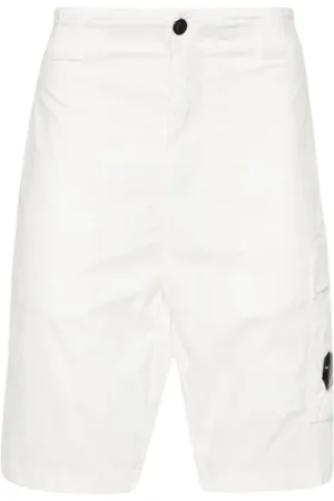 C.P. Company Shorts, Herre, Hvid, M, Bomuld, Hvide Cargo Twill Stretch Bukser