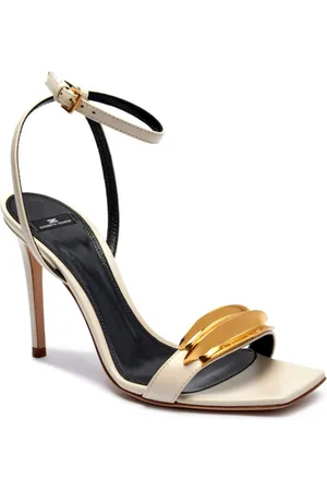 Elisabetta Franchi Sko, Dame, , 40 EU, Læder, Blad Juvel Læder Stilet Sandaler