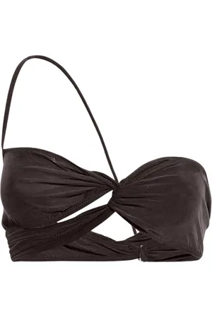 Jacquemus Top, Dame, Brun, L, Espelho Asymmetric Top