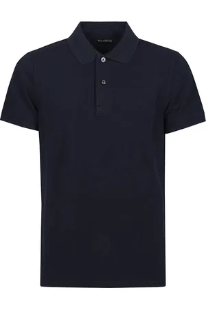 Tom Ford Top, Herre, Sort, M, Bomuld, Kortærmet Polo Tennis Skjorte