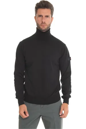 Peuterey Strik, Herre, Sort, M, Bomuld, Slim Fit Rullekrave med Armlogo