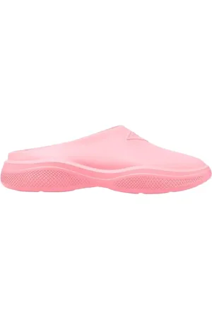 Prada Sko, Dame, Lyserød, 37 EU, Mørk Gummislippers