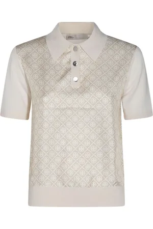 Tory Burch Top, Dame, , M, Silk Front Polo Shirt