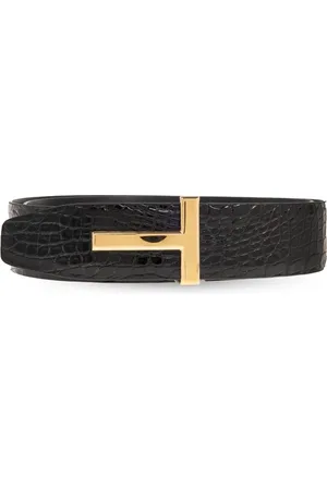 Tom Ford Tilbehør, Herre, Sort, 85 CM, Uld, Crocodile T Icon Bælte