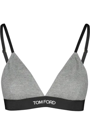 Tom Ford Undertøj, Dame, Grå, L, Polyester, Logo Strap Triangle BH