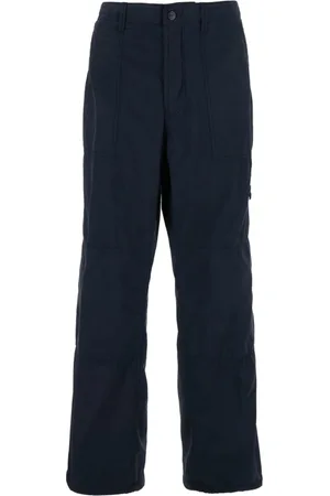 Stone Island Bukser, Herre, Blå, W34, Uld, Compass Logo Tech Fabric Bukser
