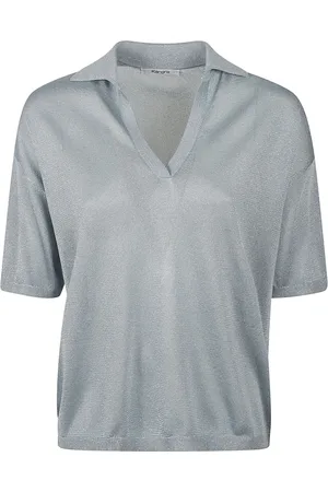 KANGRA CASHMERE Strik, Dame, Blå, L, Klar Blå Metallic Sweater