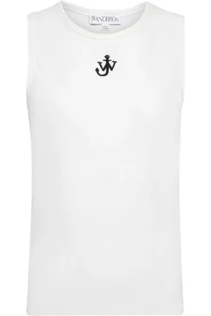 J.W.Anderson Top, Dame, Hvid, S, Bomuld, Anchor Logo Tank Top