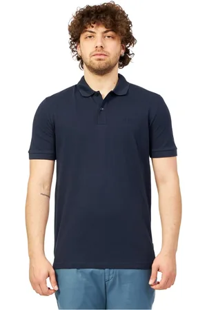 HUGO BOSS Top, Herre, Blå, 4XL, Bomuld, Polo Shirt