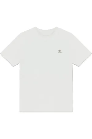 RefrigiWear Top, Herre, Hvid, L, Bomuld, Logo Patch Crew Neck Cotton T-Shirt