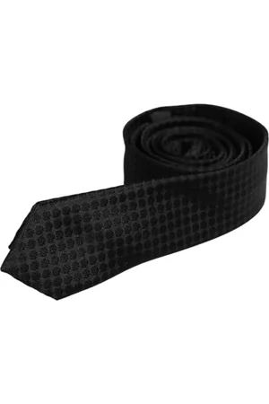 Dolce & Gabbana Tilbehør, Herre, Sort, ONE SIZE, Cirkelmønster Silke Slips