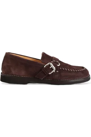 Premiata Sko, Herre, Brun, 43 EU, Suede, Suede Loafers med Spænde