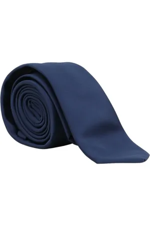 Patrizia Pepe Tilbehør, Herre, Blå, ONE SIZE, Satin, Blåt Slips med Satin-effekt