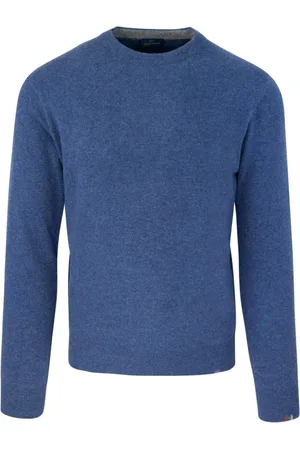 Paul & Shark Strik, Herre, Blå, L, Uld, Blå Crew Neck Sweater
