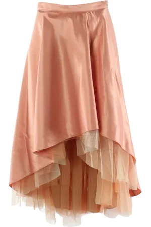 Pinko Nederdel, Dame, Lyserød, S, Polyester, Midi Nederdel