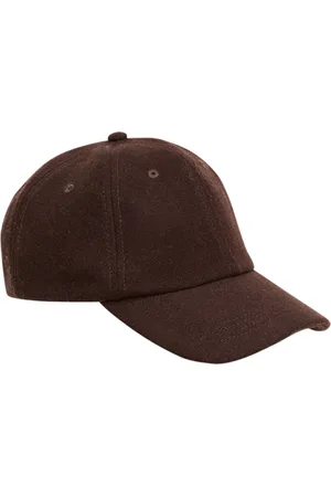 Part Two Tilbehør, Dame, Brun, ONE SIZE, Uld, Justerbar Kasket med Rem – Hot Fudge