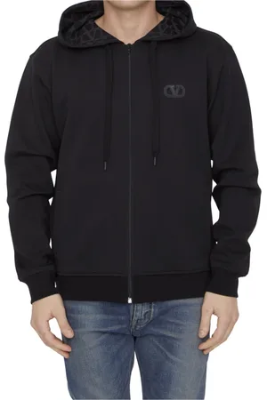 VALENTINO GARAVANI Sweathshirts & Hoodies, Herre, Sort, S, Bomuld, Hoodie Med Toile Iconographe Hætte