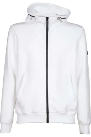 PEOPLE OF SHIBUYA Sweathshirts & Hoodies, Herre, Hvid, M, Polyester, Tech Fabric Zip-through Hættetrøje
