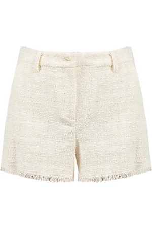 Pinko Shorts, Dame, Hvid, L, Bomuld, Casual High-Waist Shorts