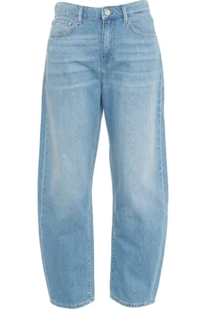Kaos Jeans, Dame, Blå, W28, Bomuld, Blå Barrel Leg Jeans Dametøj