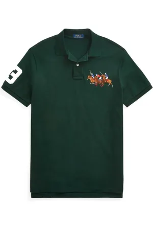 Ralph Lauren Top, Herre, Grøn, 2XL, Bomuld, Kortærmet poloshirt