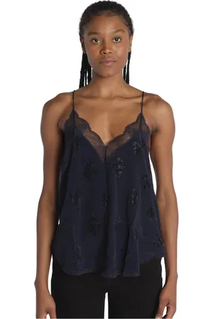Zadig & Voltaire Top, Dame, Blå, S, Chrsty CDC ZV Top
