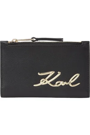 Karl Lagerfeld Tilbehør, Dame, Sort, ONE SIZE, Læder, Sort læderpung