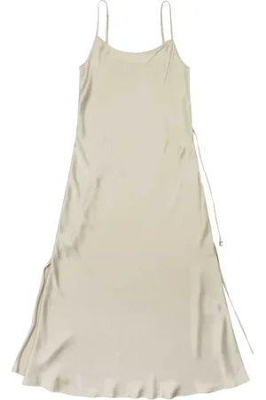 Low Classic Kjole, Dame, Hvid, M, Elegant Slip Kjole