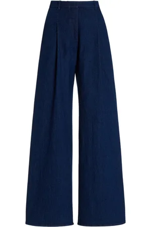 THE GARMENT Jeans, Dame, Blå, M, Brede bukser