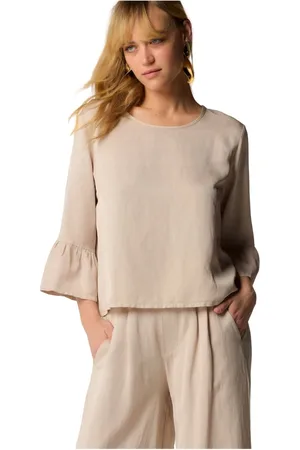 Kocca Bluser & Skjorter, Dame, Grå, XL, Uld, Stilfuld Bluse