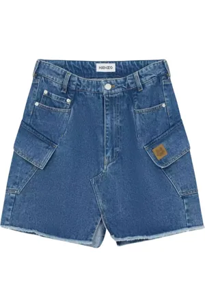 Kenzo Nederdel, Dame, Blå, 2XS, Denim, Mini Denim Nederdel Tiger Logo