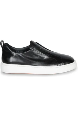 santoni Sko, Herre, Sort, 41 1/2 EU, Læder, Premium læder sejrs sneakers