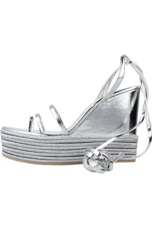 Jeffrey Campbell Sko, Dame, Grå, 40 EU, Layered Sandalia Dos Tiras Wedges