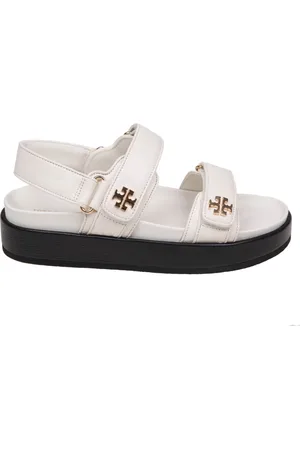 Tory Burch Sko, Dame, Hvid, 37 EU, Læder, Flade sandaler