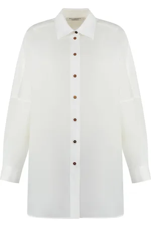 Serafini Bluser & Skjorter, Dame, Hvid, L, Bomuld, Bomuldsblandingsskjorte